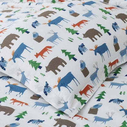 Forest Friends Classic Cool Organic Cotton Percale Comforter Set