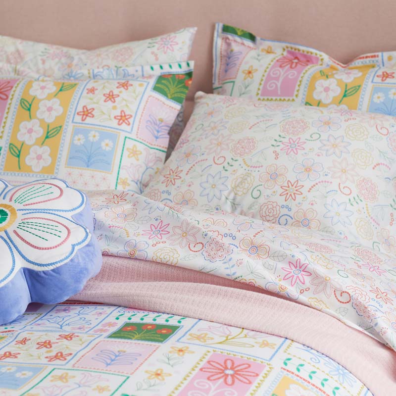 Floral Dream Classic Cool Organic Cotton Percale Bed Sheet Set