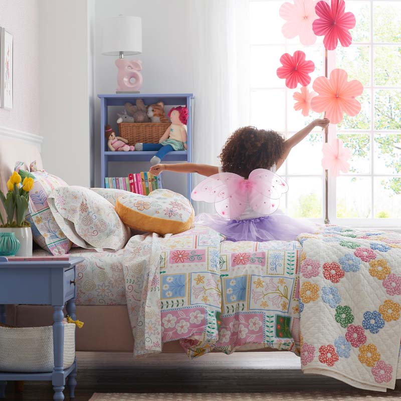 Floral Dream Classic Cool Organic Cotton Percale Bed Sheet Set