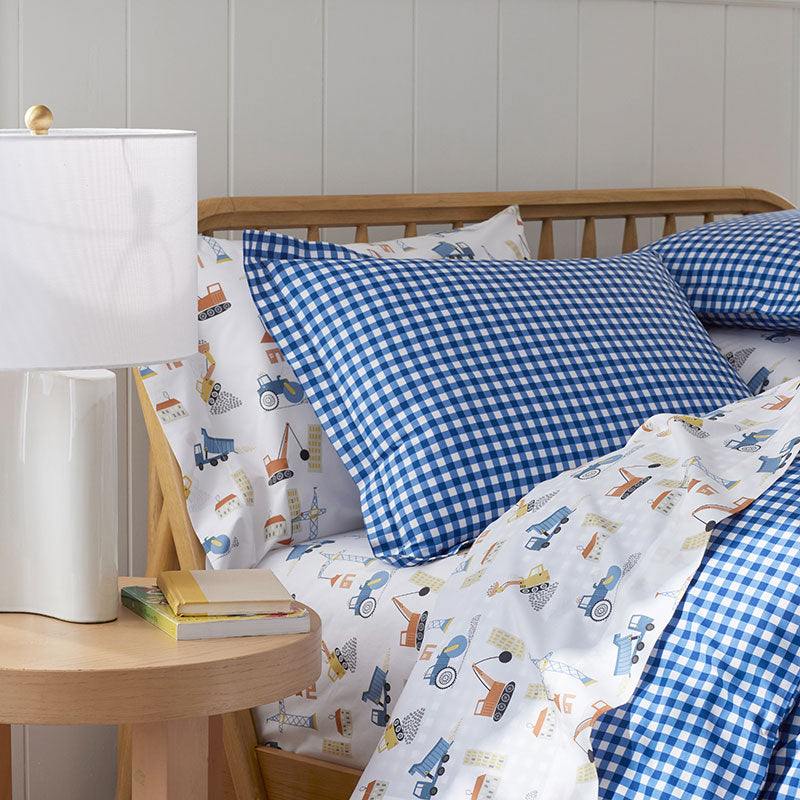 City Builders Classic Cool Organic Cotton Percale Bed Sheet Set