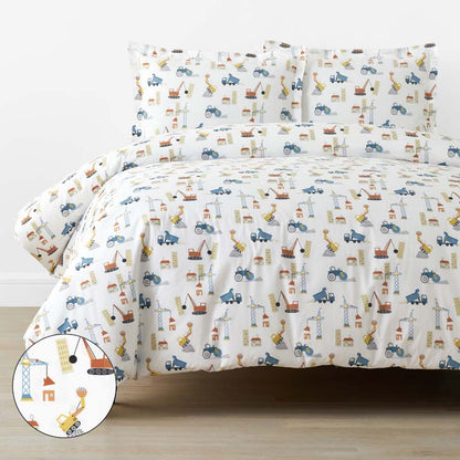 City Builders Classic Cool Organic Cotton Percale Duvet Cover Set