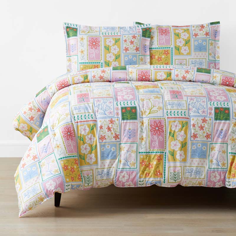 Stitch and Bloom Classic Cool Organic Cotton Percale Comforter Set