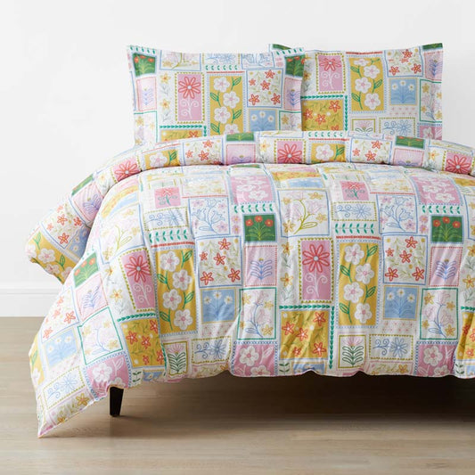 Stitch and Bloom Classic Cool Organic Cotton Percale Comforter Set
