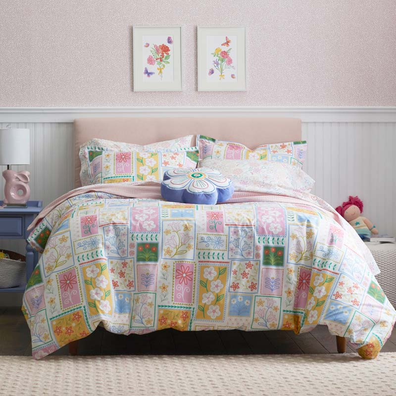 Stitch and Bloom Classic Cool Organic Cotton Percale Comforter Set