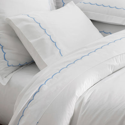 Embroidered Scallop Classic Cool Cotton Percale Sham