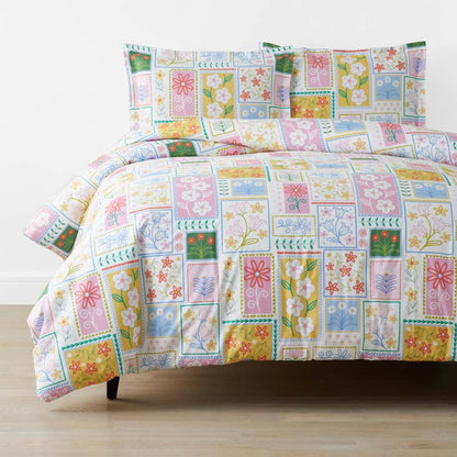 Stitch and Bloom Classic Cool Organic Cotton Percale Duvet Cover Set
