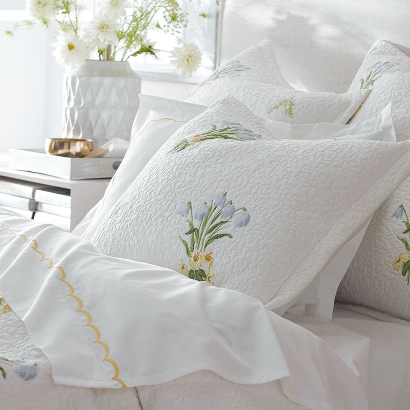 Embroidered Scallop Classic Cool Cotton Percale Sham