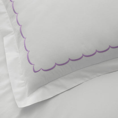 Embroidered Scallop Classic Cool Cotton Percale Sham