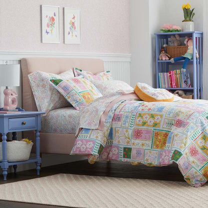 Stitch and Bloom Classic Cool Organic Cotton Percale Duvet Cover Set