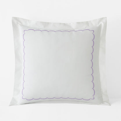 Embroidered Scallop Classic Cool Cotton Percale Sham