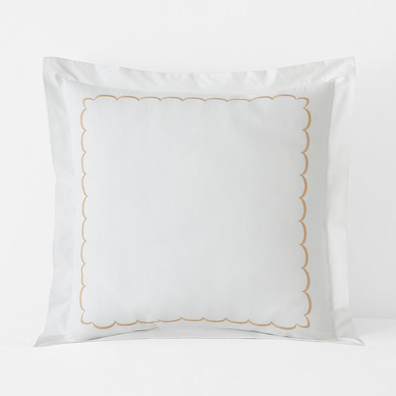 Embroidered Scallop Classic Cool Cotton Percale Sham