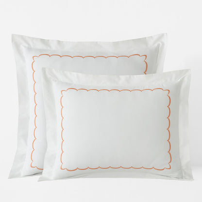 Embroidered Scallop Classic Cool Cotton Percale Sham