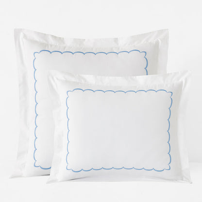 Embroidered Scallop Classic Cool Cotton Percale Sham