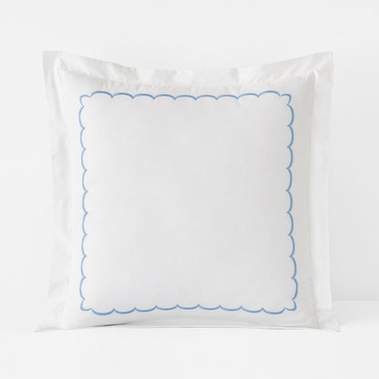 Embroidered Scallop Classic Cool Cotton Percale Sham