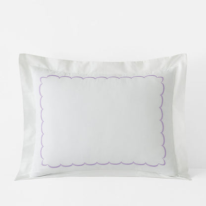Embroidered Scallop Classic Cool Cotton Percale Sham