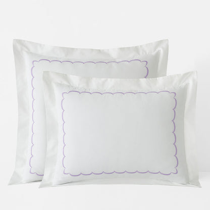 Embroidered Scallop Classic Cool Cotton Percale Sham