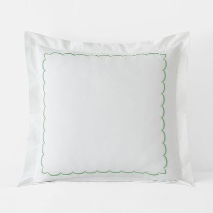 Embroidered Scallop Classic Cool Cotton Percale Sham