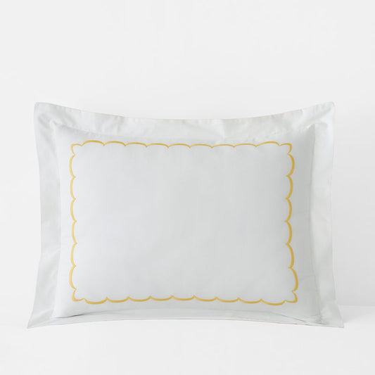 Embroidered Scallop Classic Cool Cotton Percale Sham