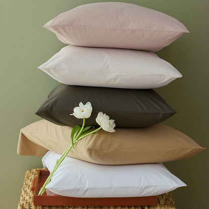 Solid Garment Washed Cotton Percale Flat Bed Sheet