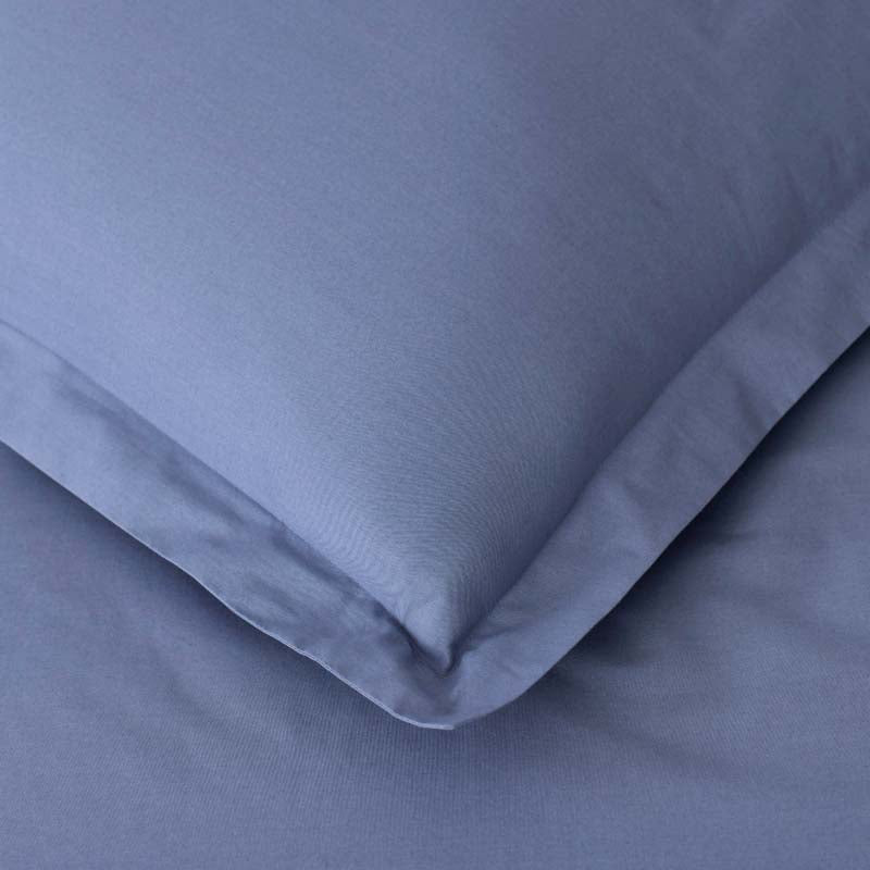 Solid Garment Washed Cotton Percale Fitted Bed Sheet