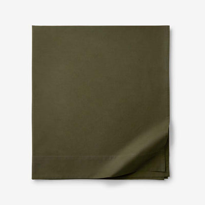 Solid Garment Washed Cotton Percale Flat Bed Sheet