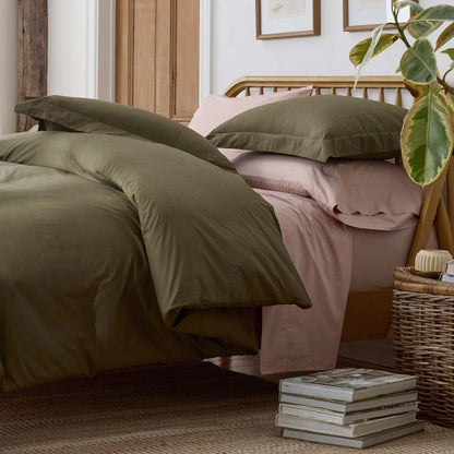 Solid Garment Washed Cotton Percale Duvet Cover