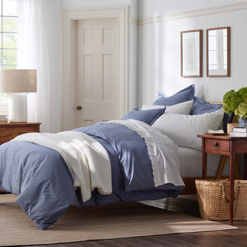 Solid Garment Washed Cotton Percale Pillowcase Set