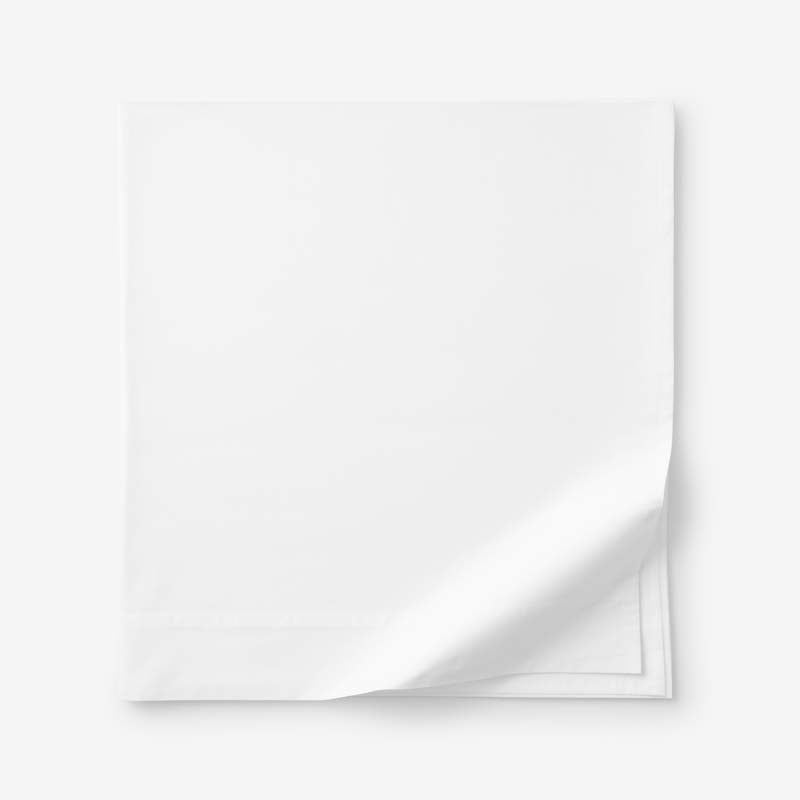 Solid Garment Washed Cotton Percale Flat Bed Sheet