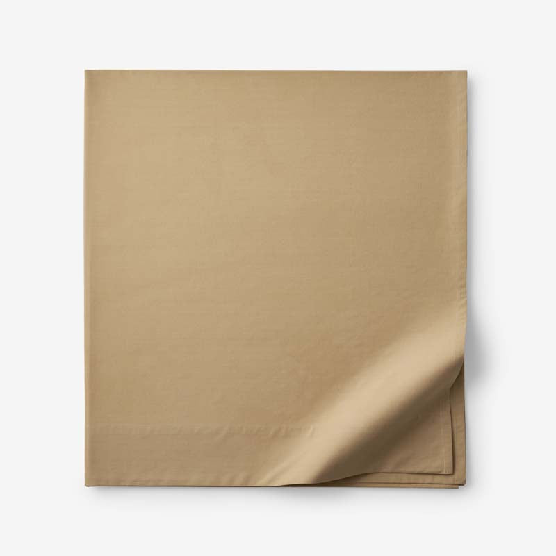 Solid Garment Washed Cotton Percale Flat Bed Sheet