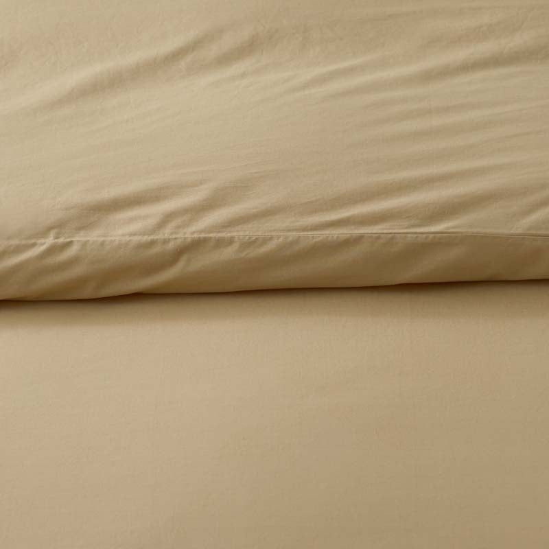 Solid Garment Washed Cotton Percale Flat Bed Sheet