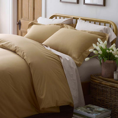Solid Garment Washed Cotton Percale Flat Bed Sheet