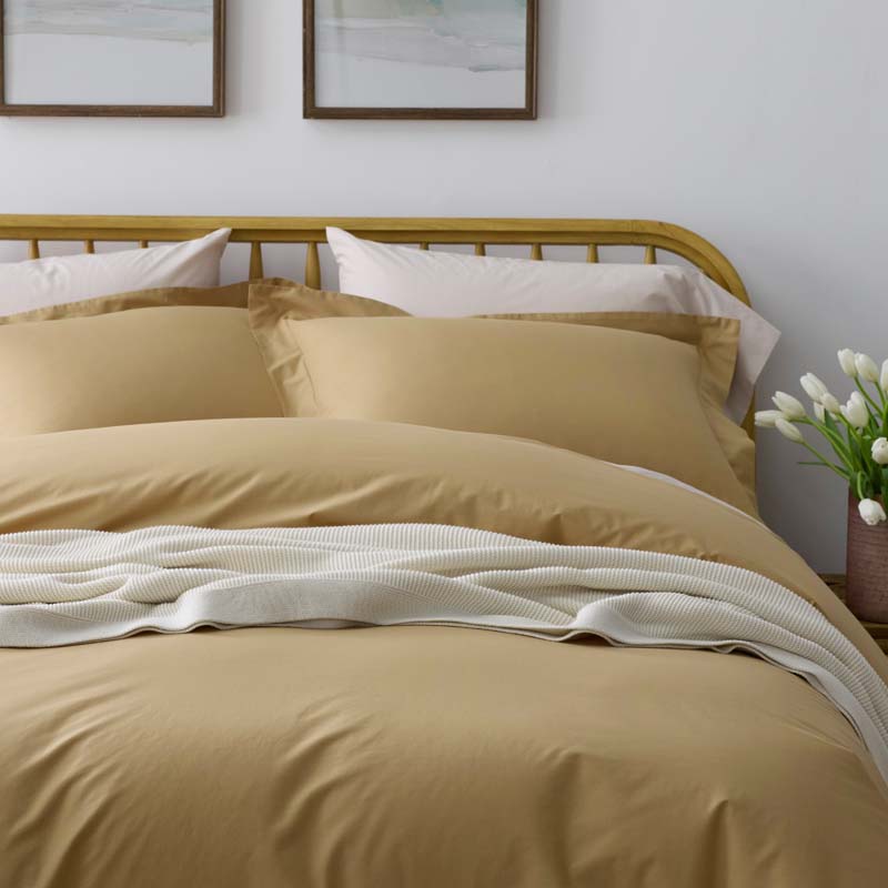 Solid Garment Washed Cotton Percale Pillowcase Set
