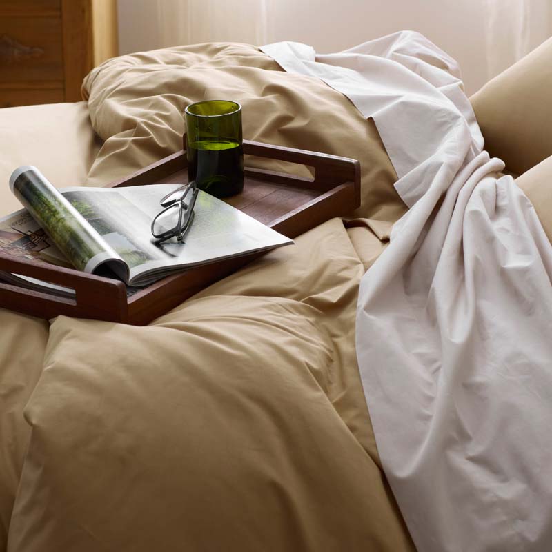 Solid Garment Washed Cotton Percale Fitted Bed Sheet