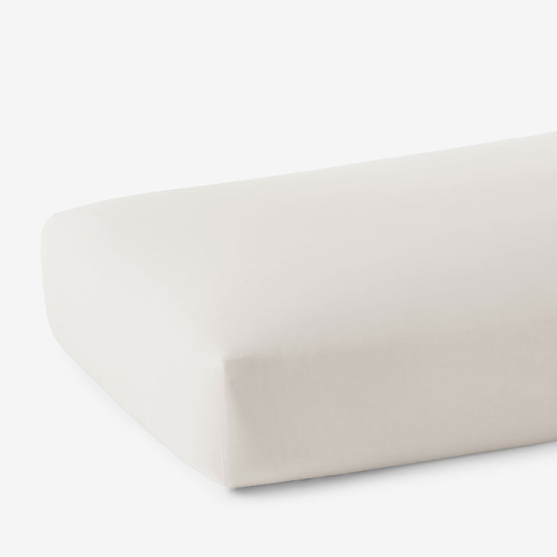 Solid Garment Washed Cotton Percale Fitted Bed Sheet