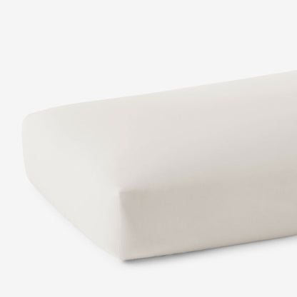 Solid Garment Washed Cotton Percale Fitted Bed Sheet
