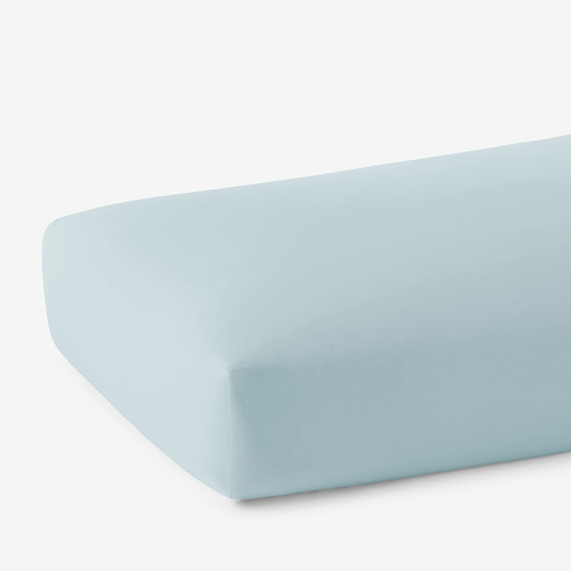 Solid Garment Washed Cotton Percale Fitted Bed Sheet