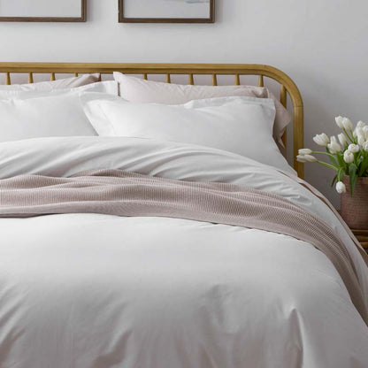 Solid Garment Washed Cotton Percale Bed Sheet Set