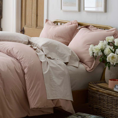 Solid Garment Washed Cotton Percale Fitted Bed Sheet