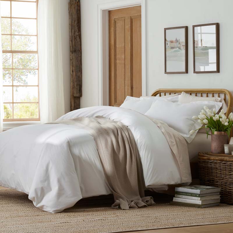 Solid Garment Washed Cotton Percale Pillowcase Set