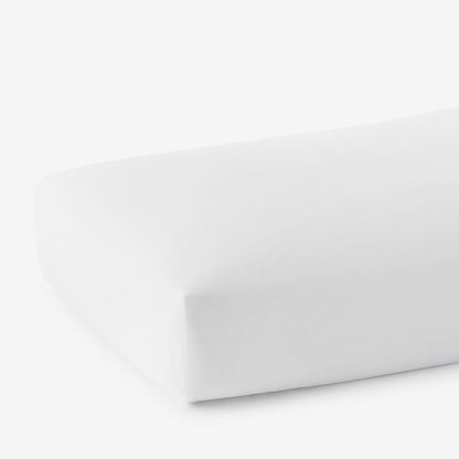 Solid Garment Washed Cotton Percale Fitted Bed Sheet