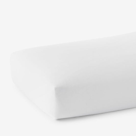 Solid Garment Washed Cotton Percale Fitted Bed Sheet