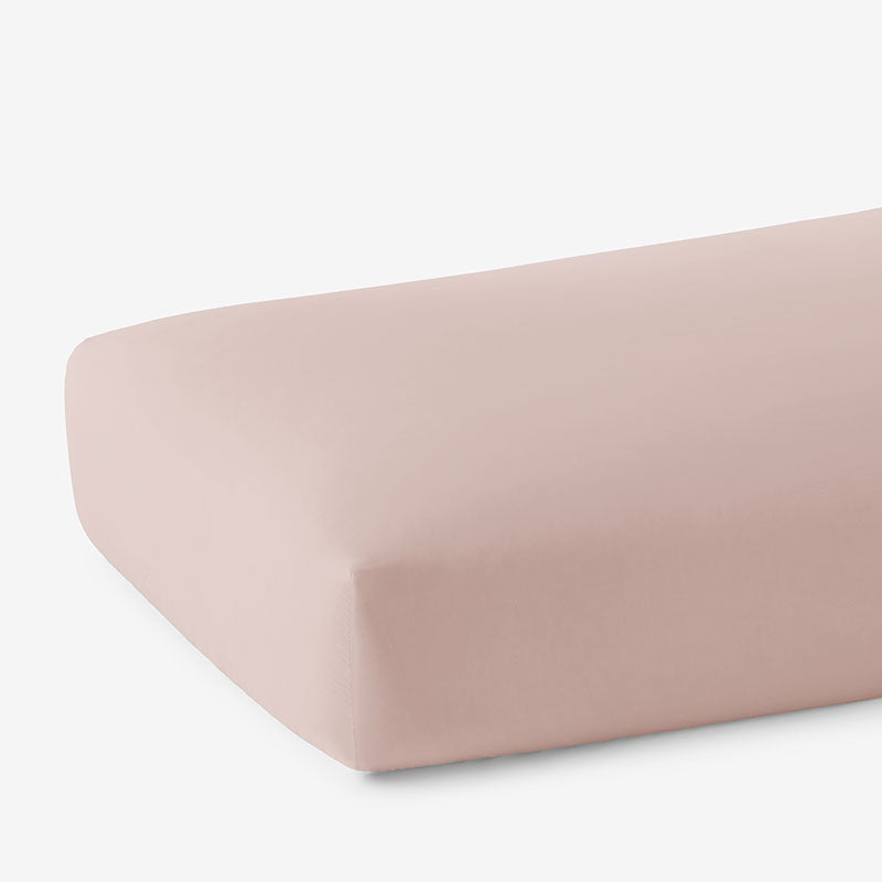 Solid Garment Washed Cotton Percale Fitted Bed Sheet