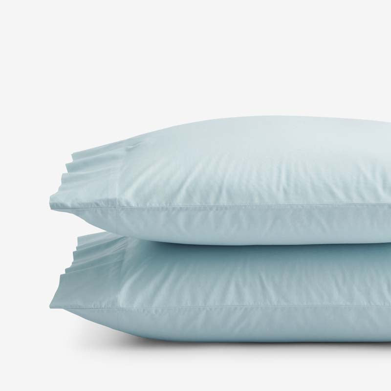 Solid Garment Washed Cotton Percale Pillowcase Set