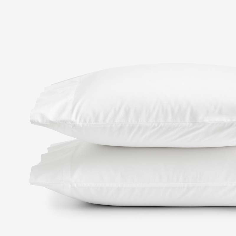 Solid Garment Washed Cotton Percale Pillowcase Set