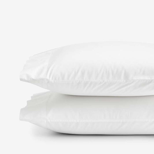 Solid Garment Washed Cotton Percale Pillowcase Set