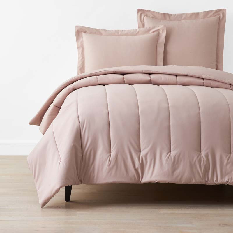 Solid Garment Washed Cotton Percale Comforter