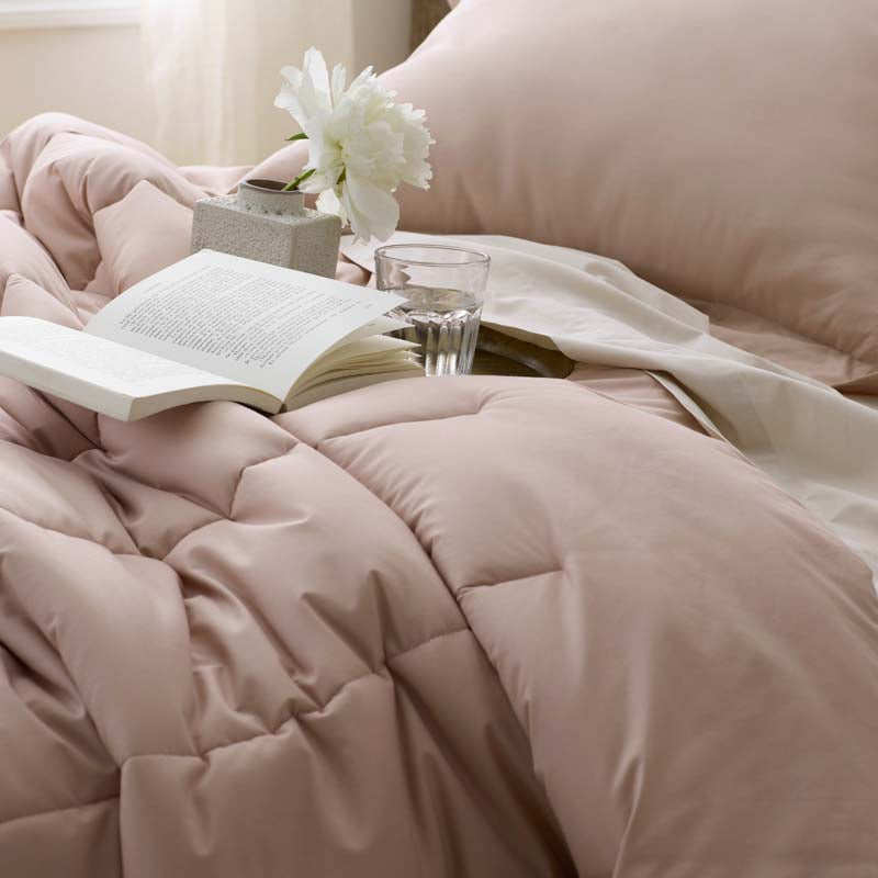 Solid Garment Washed Cotton Percale Comforter
