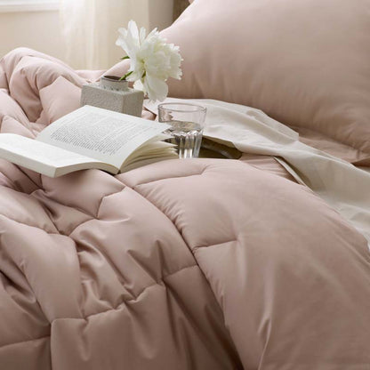 Solid Garment Washed Cotton Percale Comforter