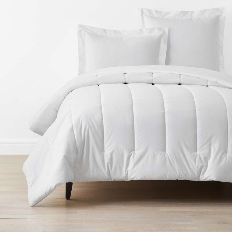 Solid Garment Washed Cotton Percale Comforter