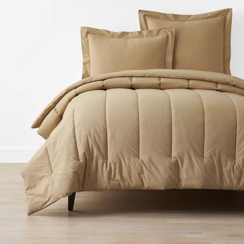 Solid Garment Washed Cotton Percale Comforter